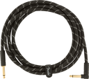 Fender Deluxe Gitarren Kabel Vinkelstik (Black Tweed, 3m)