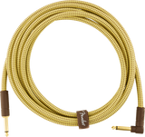 Fender Deluxe Instrument Cable, 3m, angled connector (Tweed)