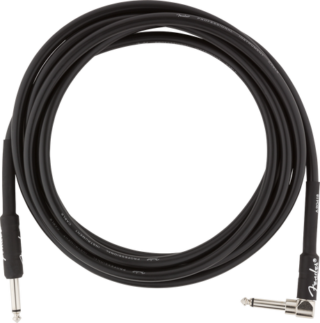 Fender Professional Gitarren Kabel Vinkelstik (Schwarz, 3m)