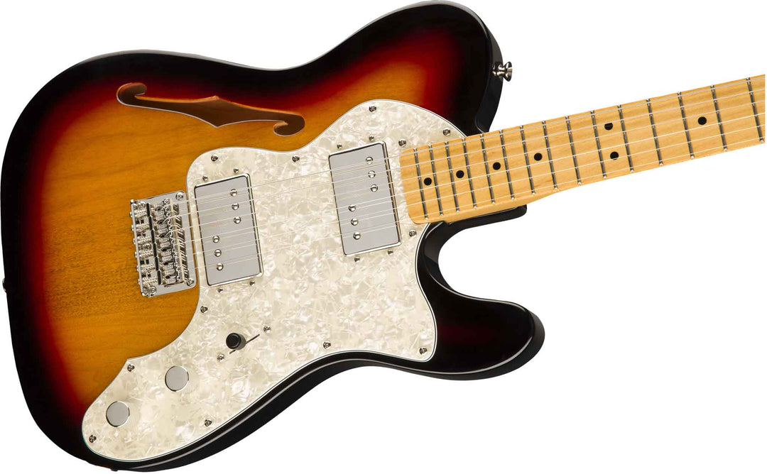 Fender Squier Classic Vibe '70s Custom Telecaster Thinline E-Gitarre (Sunburst)