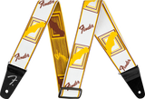 Fender Weighless Guitar Strap (White/Yellow/Brown, 2")