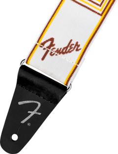 Fender Weighless Gitarrengurt (White/Yellow/Brown, 2")