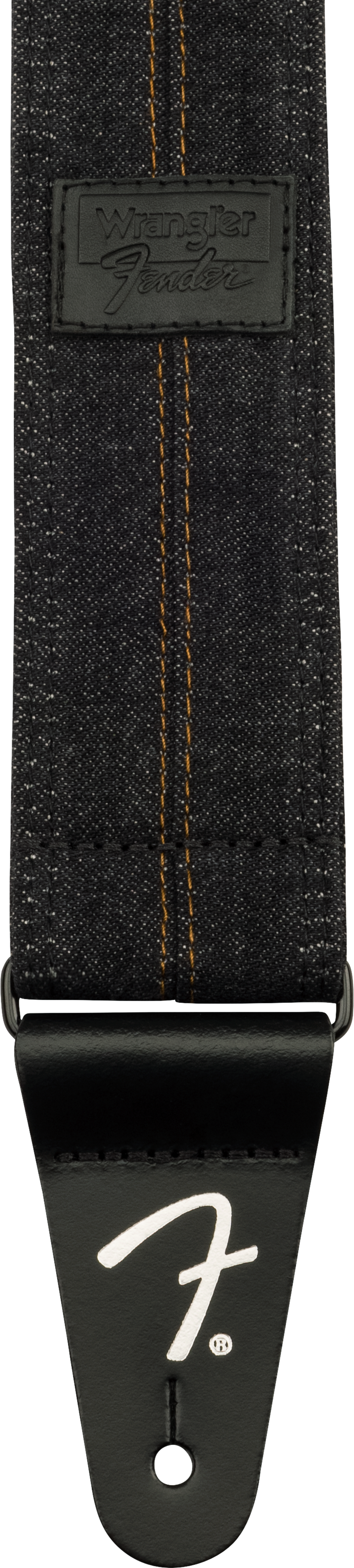 Fender x Wrangler Denim Gitarrenrem (Washed Black Stitch, 2")