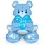 Folienballon m. Basis Bär 'It's a Boy' (Blau, 61cm)