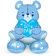Folienballon m. Basis Bär 'It's a Boy' (Blau, 61cm)
