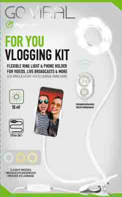 Digipower For You Vlogging Kit 3" Ringlicht mit Fernbedienung