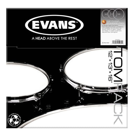 Evans G2 drumhead pack Standard Set Clear - 12", 13", 16"