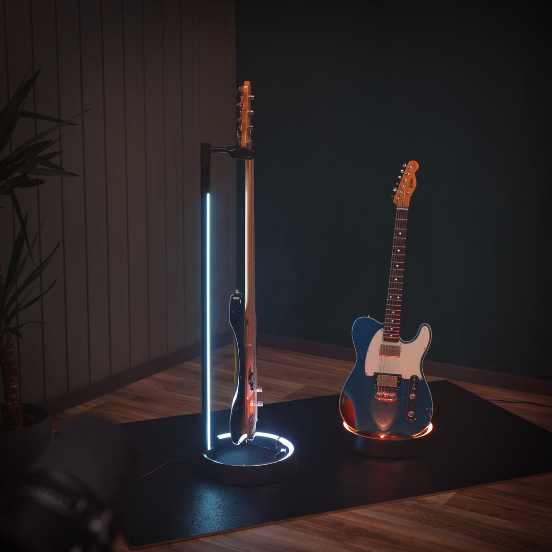 Gravity GS LS 01 NH B – GLOW-STAND® Gitarrenständer, Neckhug