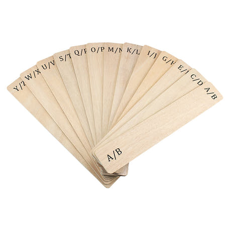 Sperrholz Teiler für Platten (13 Stk.) (A-Z)