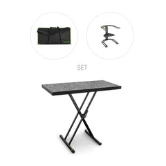 Gravity KSX 2 RD SET 2 - Doppel-X-förmiges Keyboardstativ und Stütztisch, Set 2