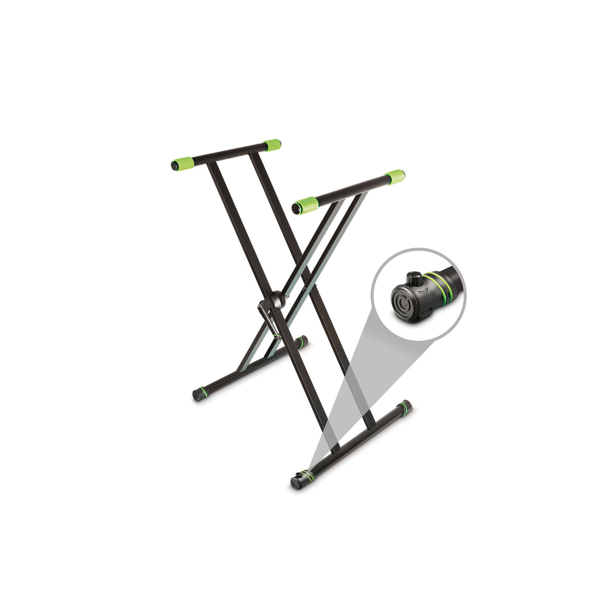 Gravity KSX 2 RD SET 2 - Dobbelt X-formet keyboardstativ og støttebord, sæt 2