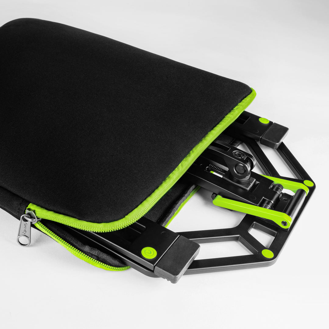 Gravity LTS 01 B SÆT 1 – Verstellbarer Ständer für Laptops und Controller inklusive Neoprenschutztasche