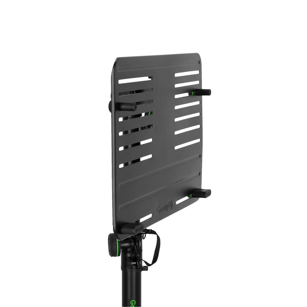 Gravity LTS T 02 B - Universeller Laptopständer mit verstellbaren Haltestiften und Stahlbasis, schwarz