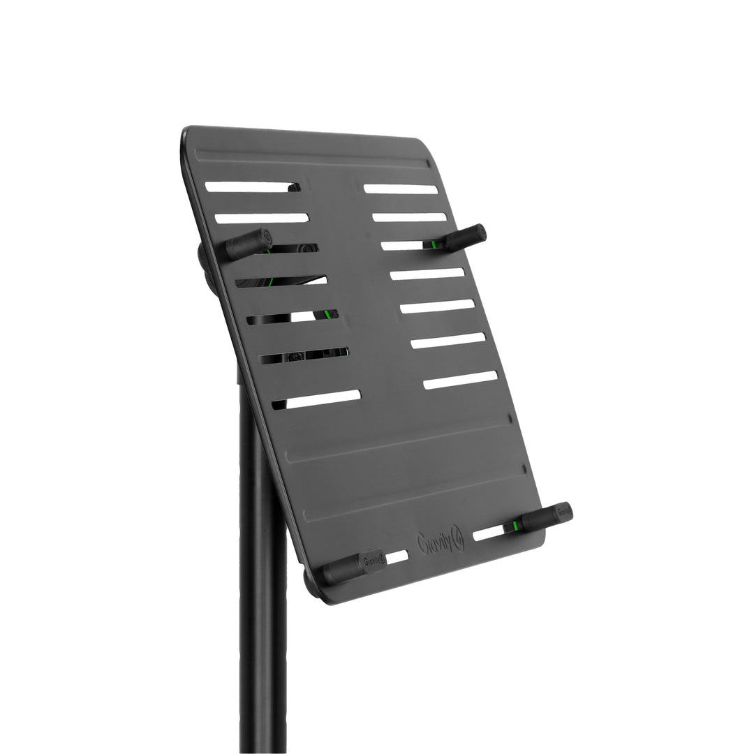 Gravity LTS T 02 B - Universeller Laptopständer mit verstellbaren Haltestiften und Stahlbasis, schwarz