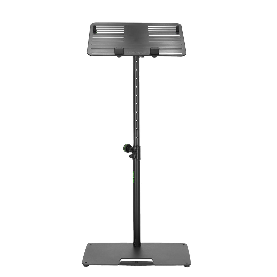 Gravity LTS T 02 B - Universeller Laptopständer mit verstellbaren Haltestiften und Stahlbasis, schwarz