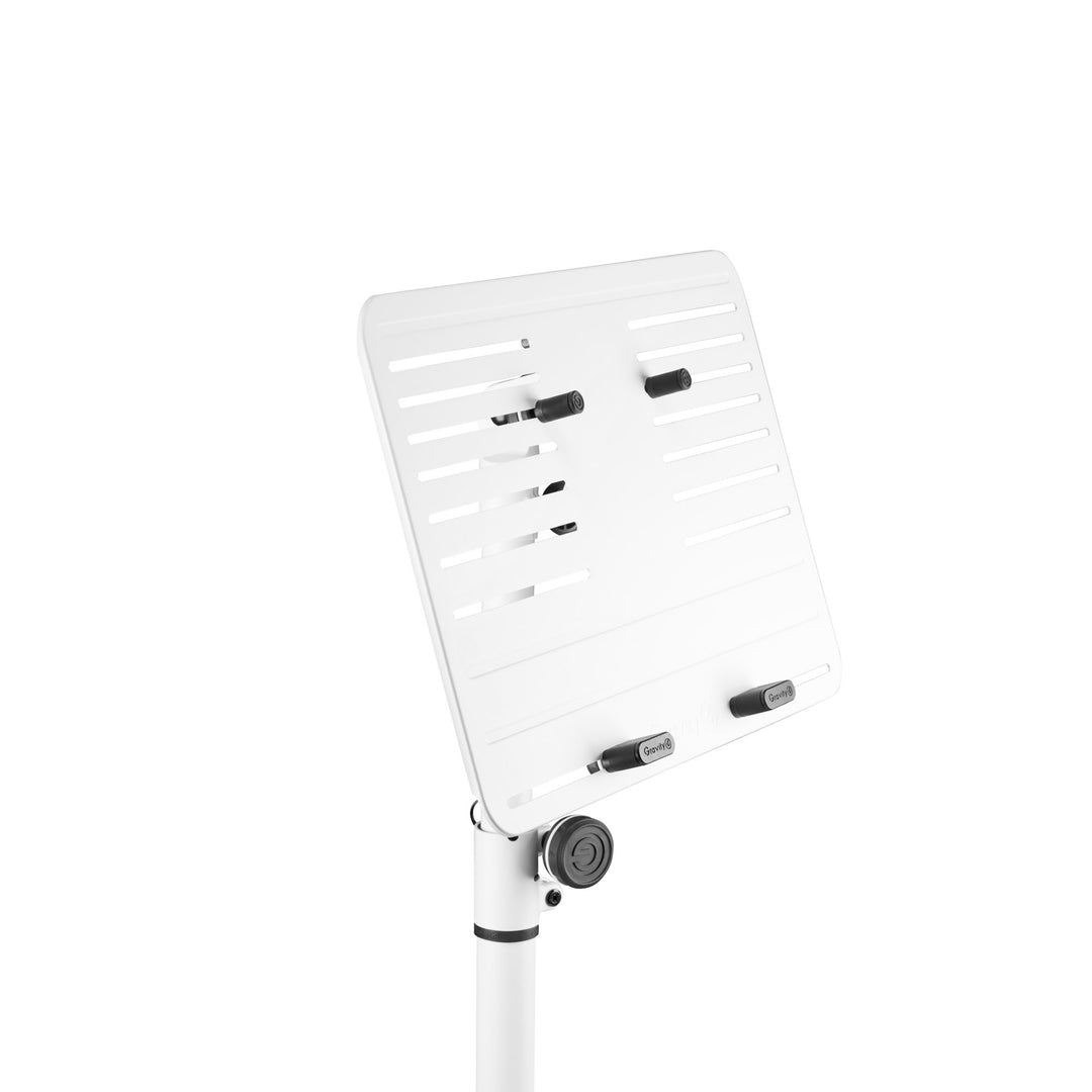 Gravity LTS T 02 W - Universeller Laptopständer mit verstellbaren Haltestäben und Stahlbasis