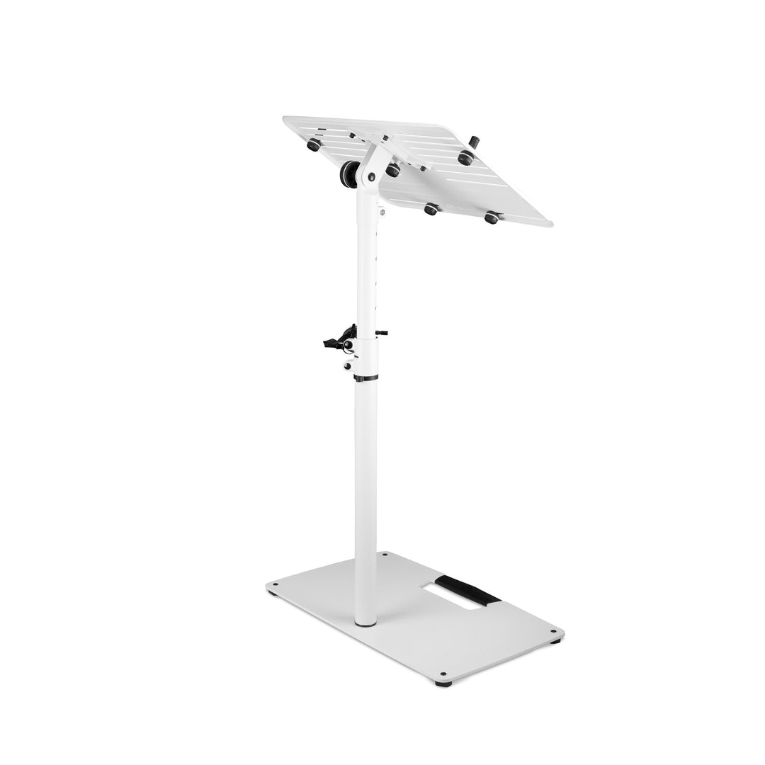 Gravity LTS T 02 W - Universeller Laptopständer mit verstellbaren Haltestäben und Stahlbasis