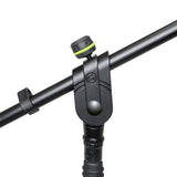 Gravity MS 4221 B - Kort mikrofonstativ med foldbar trefodsfod og 2-punkts justerbar boomarm