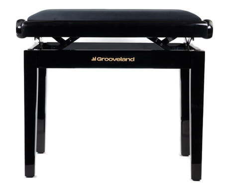 Grooveland KB200 Klavierbank (Schwarz Hochglanz)