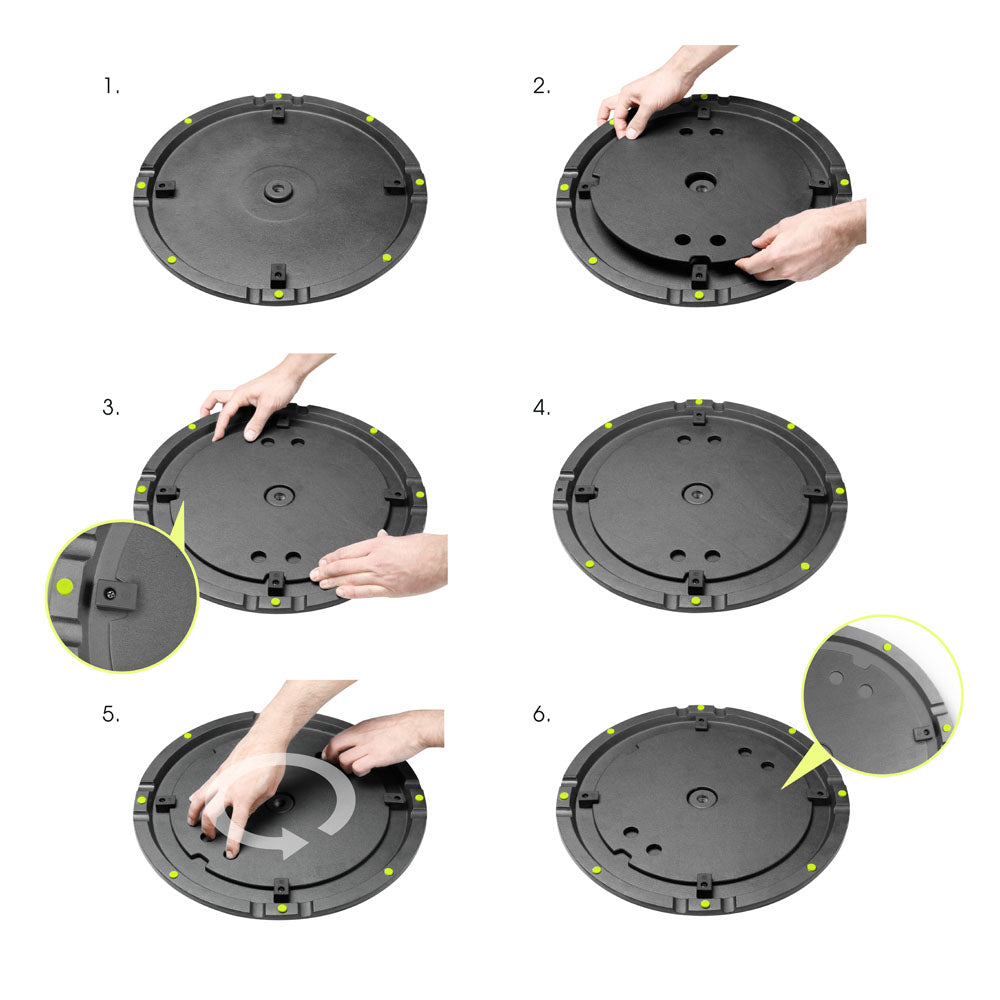 Gravity SSP WB SET 1 - Lautsprecherständer mit Basis und Gusseisen-Gewichtsplatte