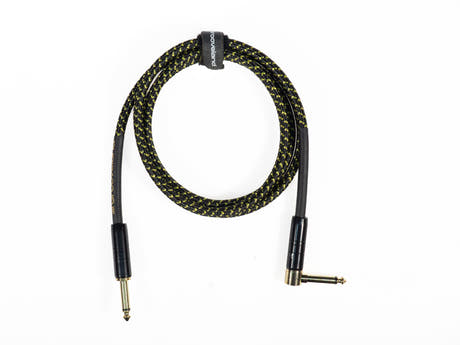 Grooveland Tweed Vinkel Gitarrenkabel (1,5m - Sort)