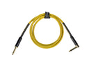 Grooveland Tweed Vinkel Gitarrenkabel (1,5m - Gul)