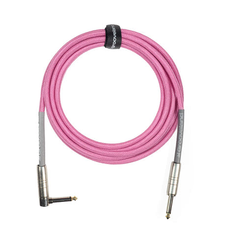 Grooveland Tweed Vinkel Gitarrenkabel (3m - Pink)