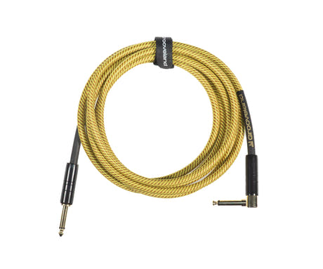 Grooveland Tweed Vinkel Gitarrenkabel (3m - Gul)