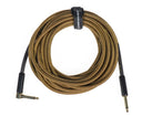 Grooveland Tweed Vinkel Gitarrenkabel (6m - Brun)