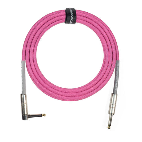 Grooveland Tweed Vinkel Gitarrenkabel (6m - Pink)