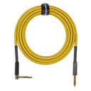 Grooveland Tweed Vinkel Gitarrenkabel (6m - Gul)