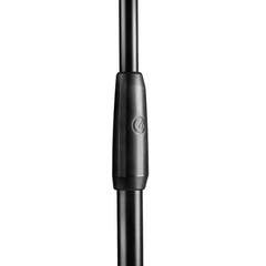 Gravity TMS 4232 B – Touring Series kurzes Mikrofonstativ mit zusammenklappbarem Dreifuß und 2-Punkt-verstellbarem Teleskopgalgen, schwarz