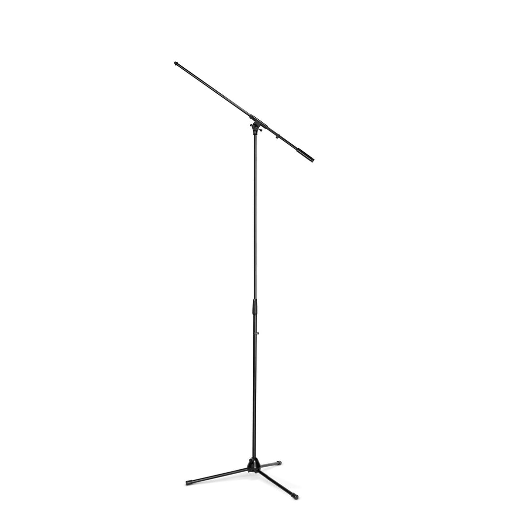 Gravity TMS 4321 OH B - Overhead-Mikrofonstativ für den Tourbetrieb mit extra breitem, zusammenklappbarem Dreibeinstativ und extra langem Galgenarm