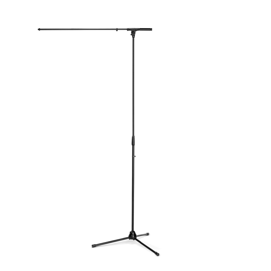 Gravity TMS 4321 OH B - Overhead-Mikrofonstativ für den Tourbetrieb mit extra breitem, zusammenklappbarem Dreibeinstativ und extra langem Galgenarm