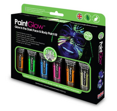 Glow in Dark UV Gesichts- und Körpermalerei Set