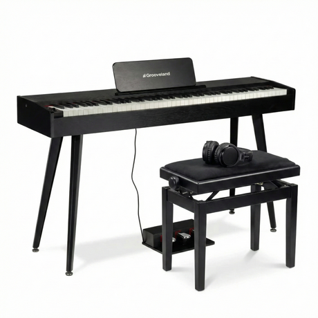 Grooveland DDP-140 E-Piano (Schwarz) Bundle