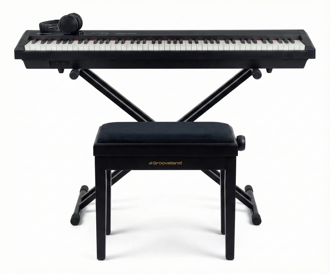 Grooveland P450 Digitalpiano (Schwarz) – Komplettpaket