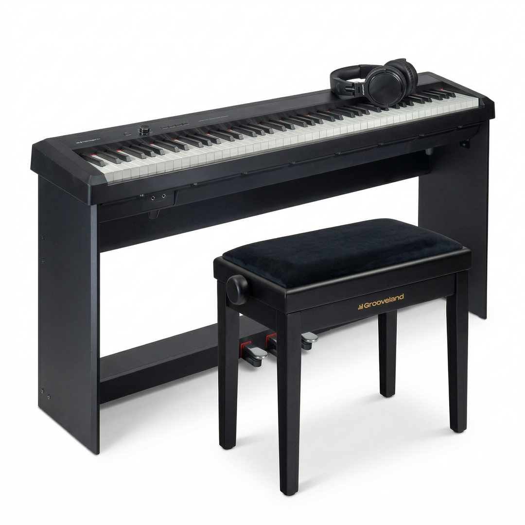 Grooveland P450 Komplettes Klavierpaket (Schwarz)