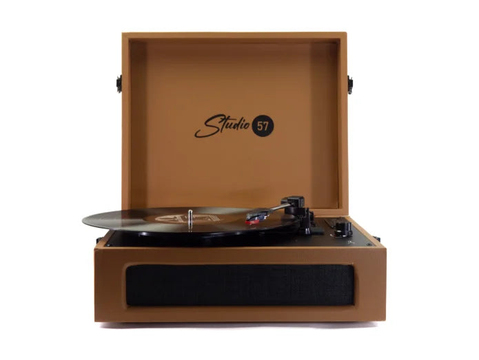 Studio 57 Groovy Turntable with LP Stand (Earth)