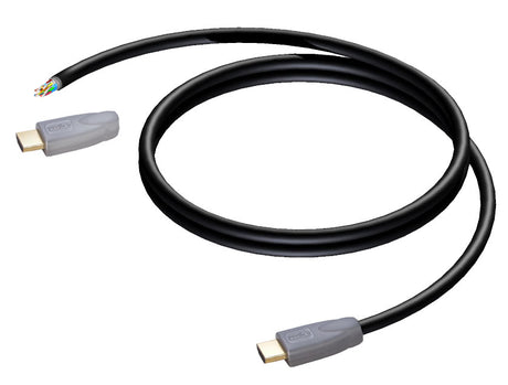 ProCab HDMI kabel, 1 ende u/stik 10 meter