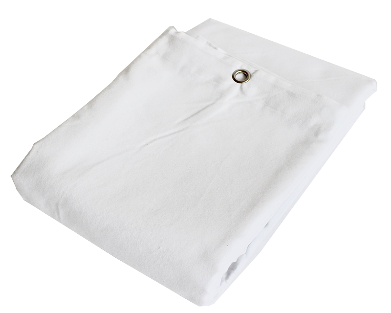 Molton backdrop with grommets - White
