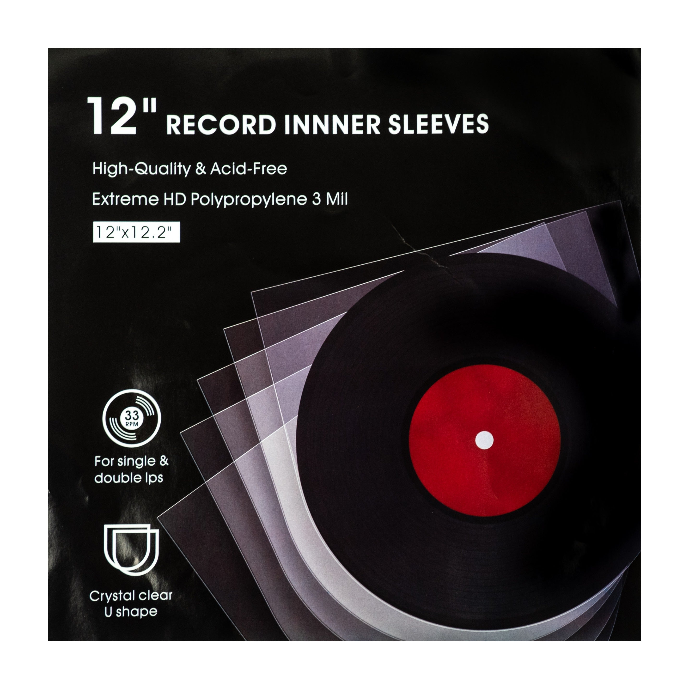 12" Platten-Innenhüllen (50 Stück)