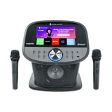 Karaoke Anlage mit 2 Mikrofonen (Schwarz)