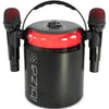 Ibiza Karaoke-System mit Bluetooth und 2 Mikrofonen (Schwarz)