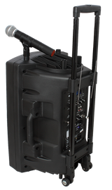 Ibiza portable 15" speaker with USB, Bluetooth & microphones