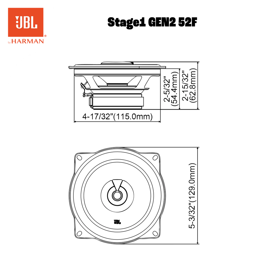 JBL Stage1 Gen2 52F 5,25" koaxiale Autolautsprecher