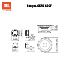 JBL Stage1 Gen2 62 6,5" Koaxial-Autolautsprecher
