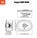 JBL Stage1 Gen2 962M 6x9" 3-Wege-Autolautsprecher