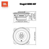 JBL Stage2 Gen2 45F 4" Koaxial-Autolautsprecher