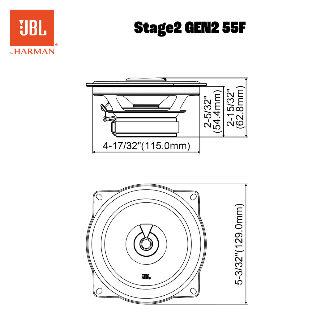 JBL Stage2 Gen2 55F 5,25" Koaxiale Autolautsprecher